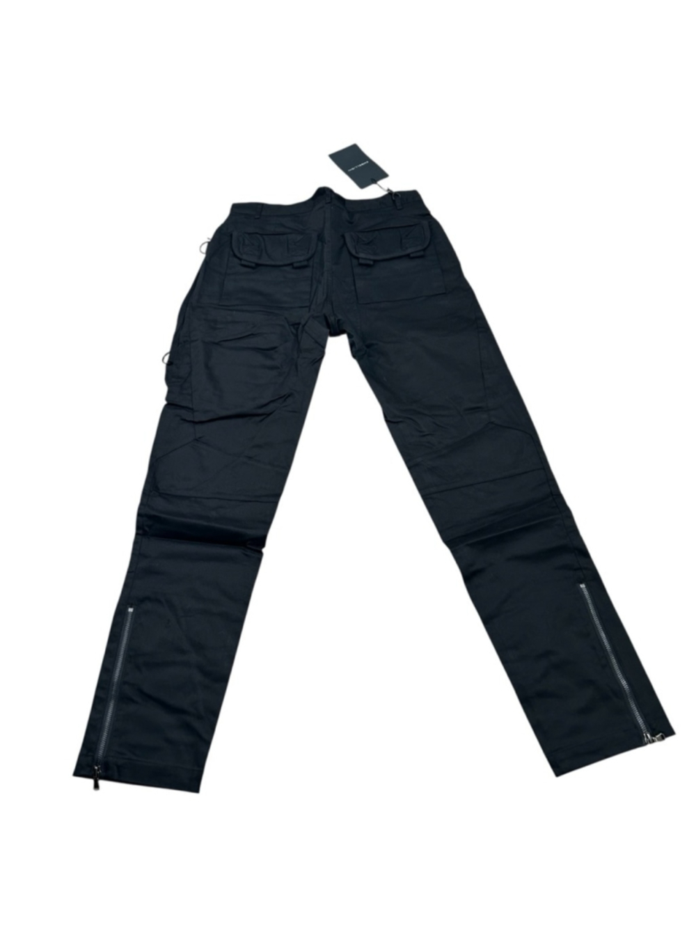 Embellish NYC Men’s Black Kai Cargo Pants with Silver Zipper Details Size 32 - Picture 5 of 7